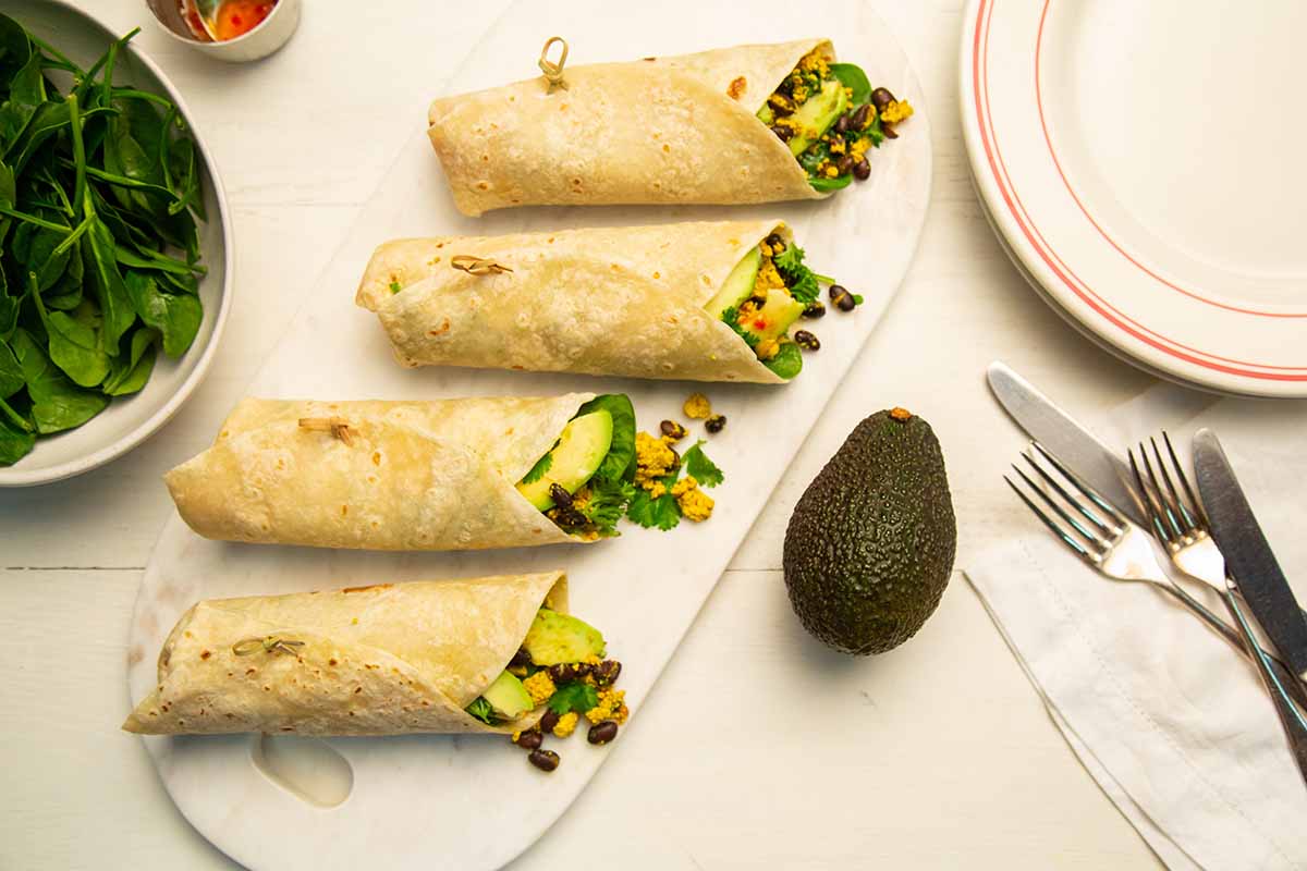 Vegan Burrito Breakfast Wraps New Zealand Avocado