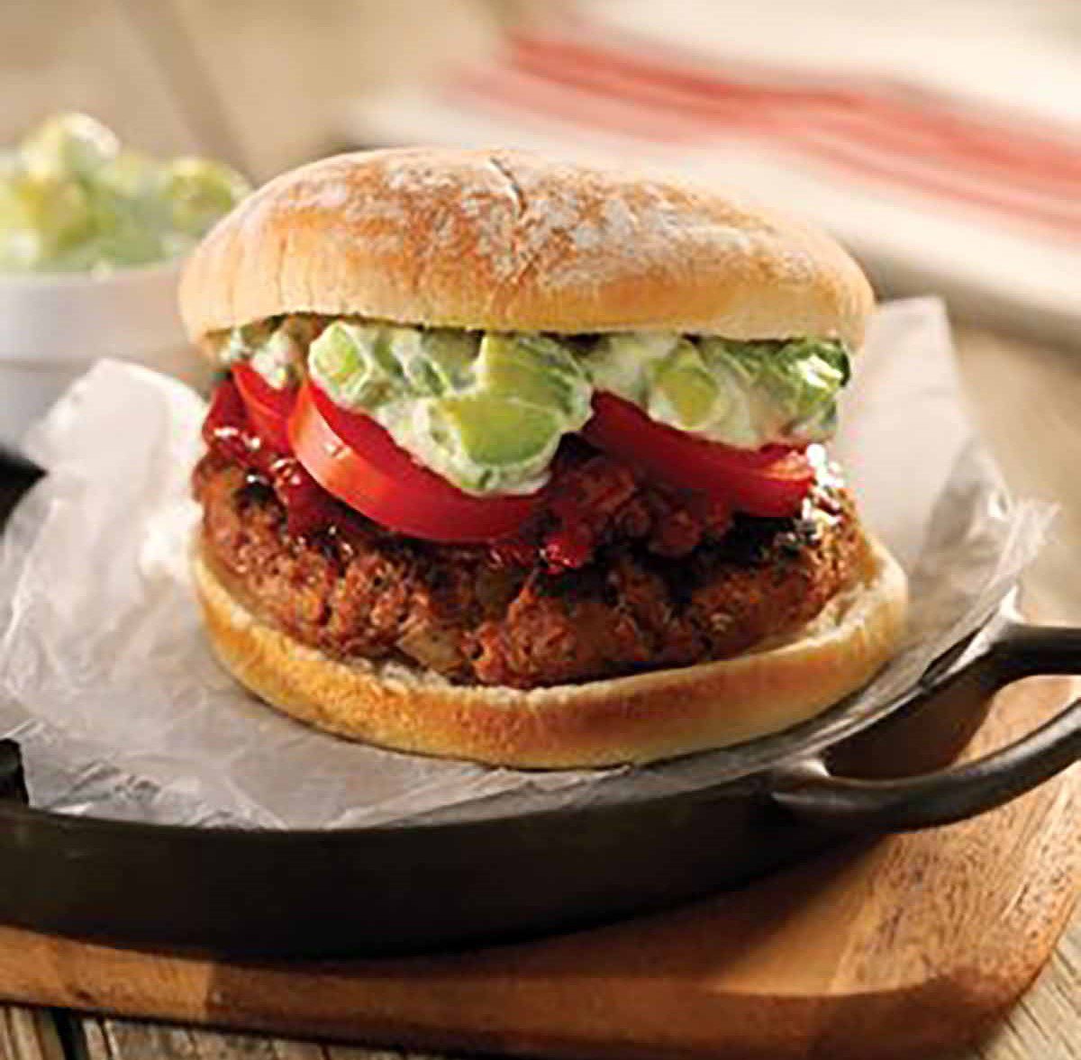 Lamb Burger with Avocado & Chilli Jam - New Zealand Avocado