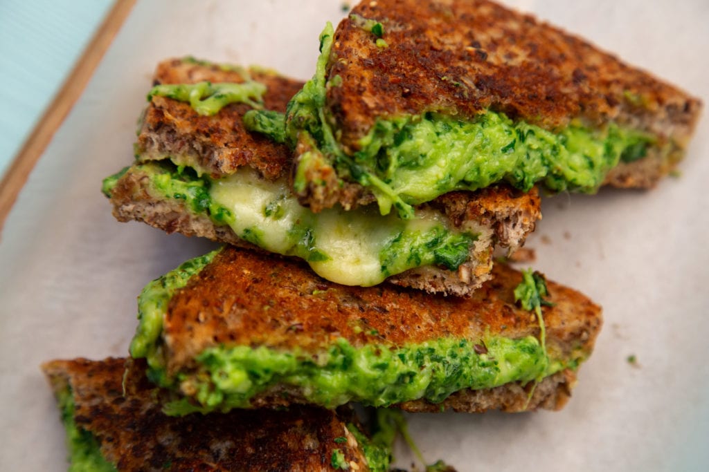 Avocado grilled cheese