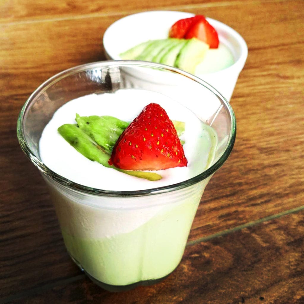 Avocado panna cotta