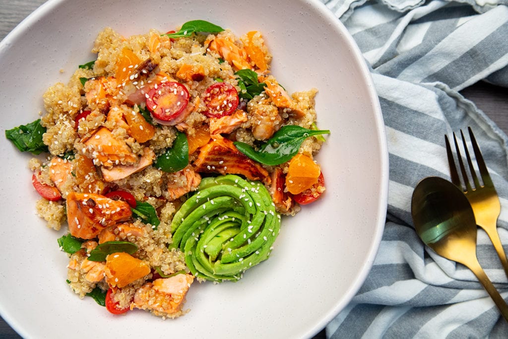 Honey Soy Salmon and Quinoa Salad