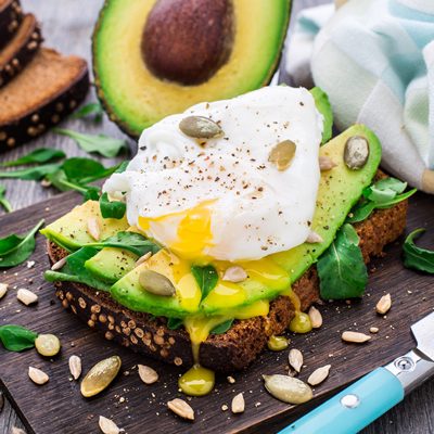 Avocado and egg on toast