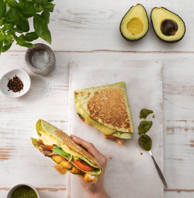 Chicken Bacon and Avocado Tortilla Melt