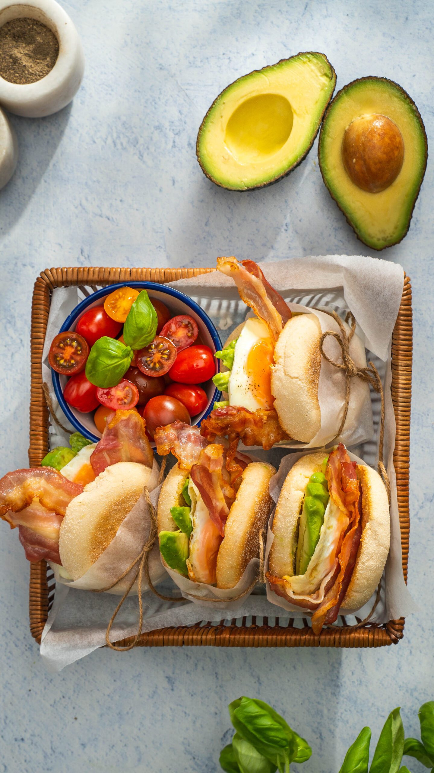 Bacon, egg and avocado muffins New Zealand Avocado