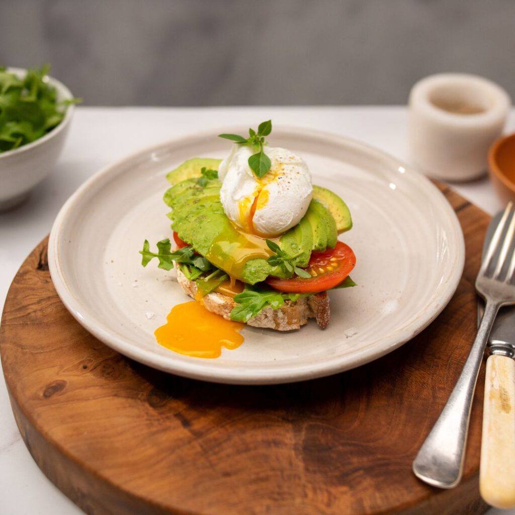 Poached egg on avocado toast