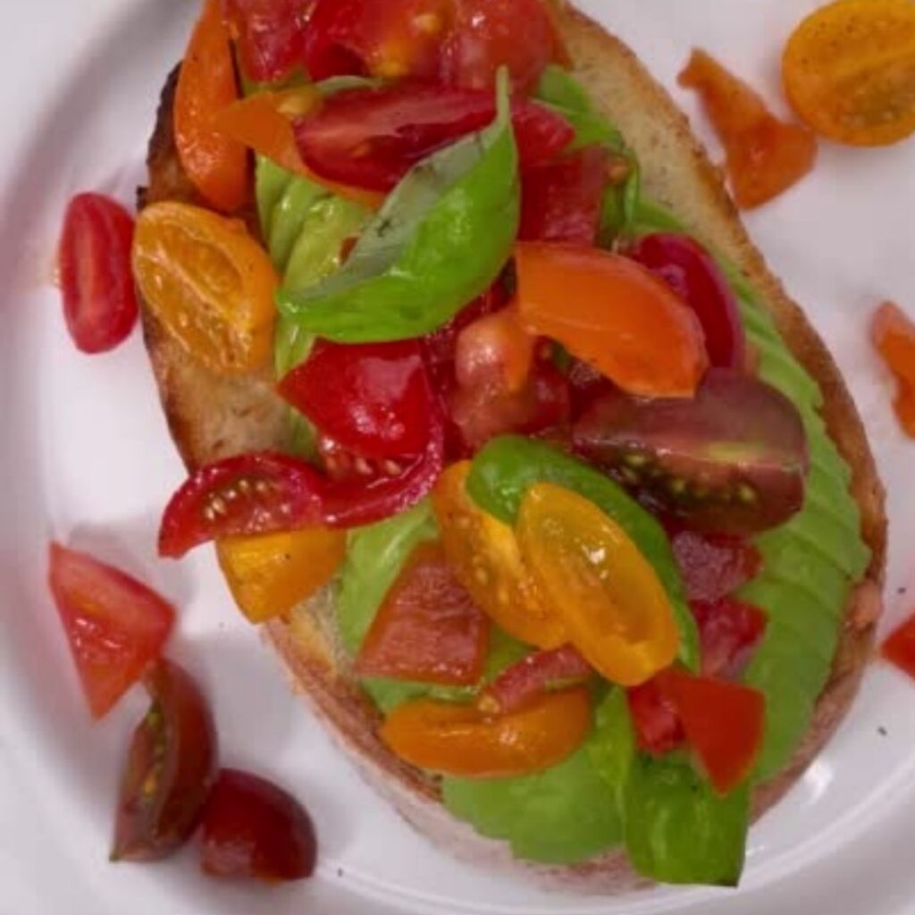 Avocado, Tomato & Basil Toast