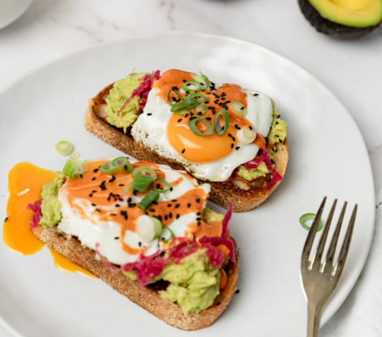 Korean Avocado Kimchi Toast