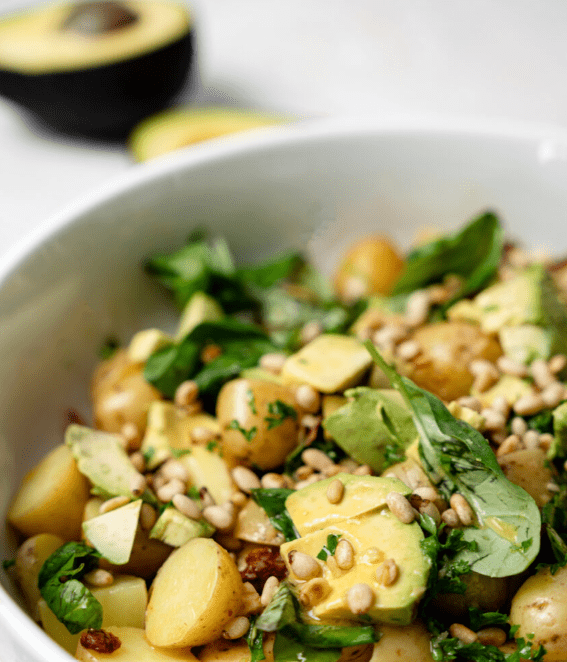 Italian Potato Salad with Avocado & Basil
