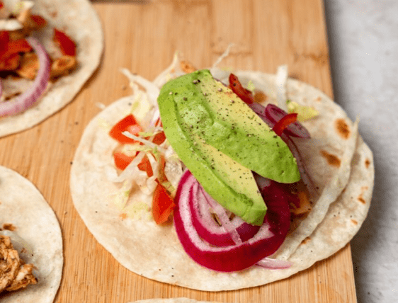 Grilled Chicken Tacos with Quick Pickled Red Onion